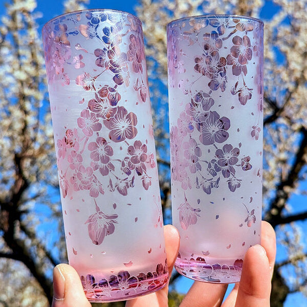 桜咲くロンググラス