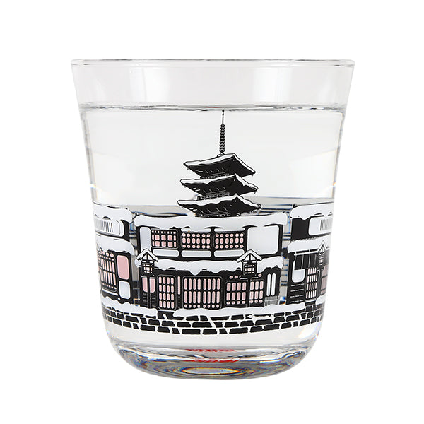 温度で色づく京都グラス】２種セット 『夏の花火』と『冬の町家