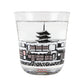 【温度で色づく京都グラス】２種セット　『夏の花火』と『冬の町家』