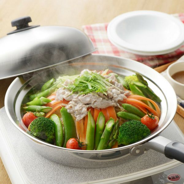 美味彩菜 簡単蒸しプレート フタ付　お鍋用