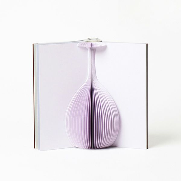 本のように開く花瓶『フラワリーテイル』 02ブラウン – grape SHOP