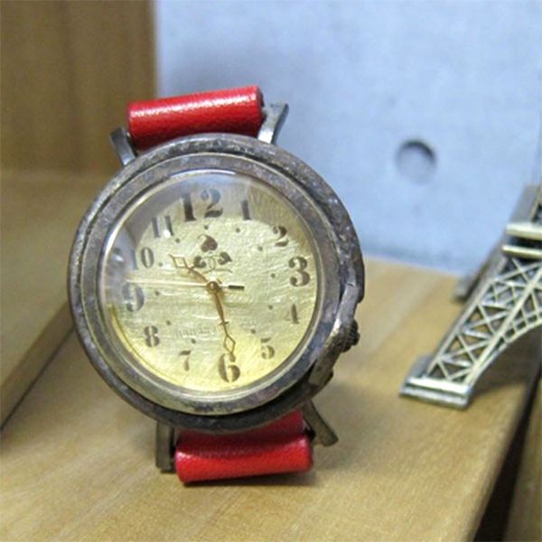 【時計職人のハンドメイド腕時計】クローバー　Ｍサイズ　WB-013