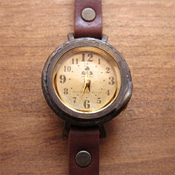 【時計職人のハンドメイド腕時計】クローバー　Sサイズ　WB-013