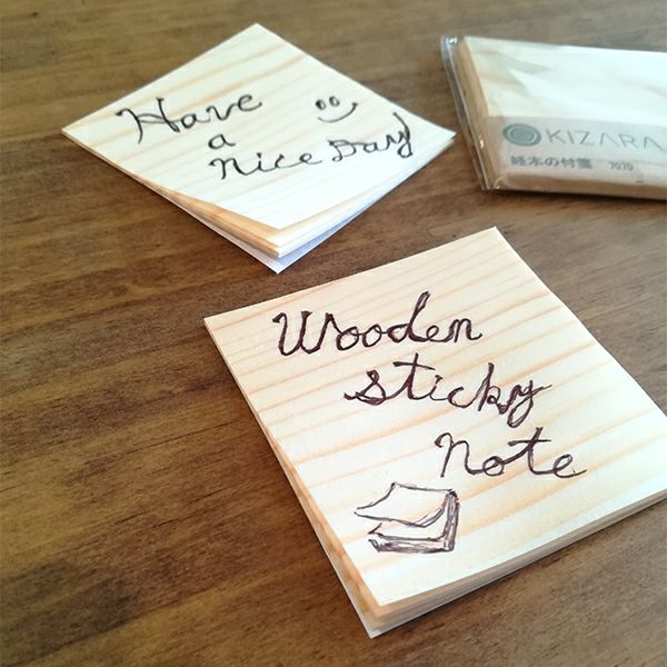 職人が作った本当に木のメモ帳【 小 】木の付箋２種付き
