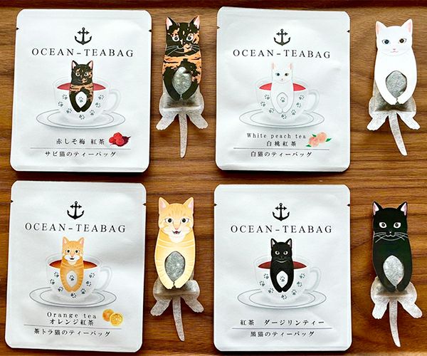 ４匹の猫のティーバッグ　紅茶４種セット 【オーシャンティーバッグ】