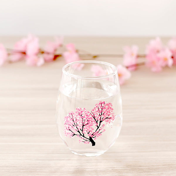 【桜セール】【温度で色が変わるグラス】冷感桜　フリーグラスペアセット