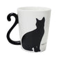 しっぽがハートになる黒猫のペアマグカップ