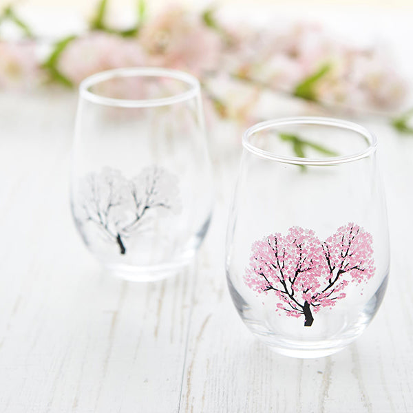 桜セール】【温度で色が変わるグラス】冷感桜 フリーグラスペアセット 