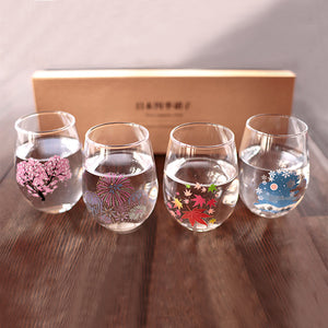 温度で色が変わるグラス】日本の四季 フリーグラス ４種セット – grape 
