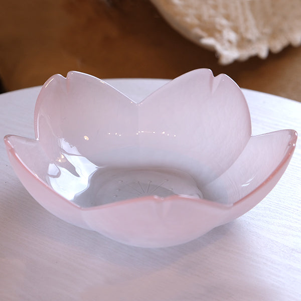 【桜のガラス皿】はなほのか　盛鉢