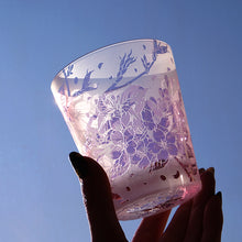 画像をギャラリービューアに読み込む, 紫紅桜グラス【サンドブラスト】
